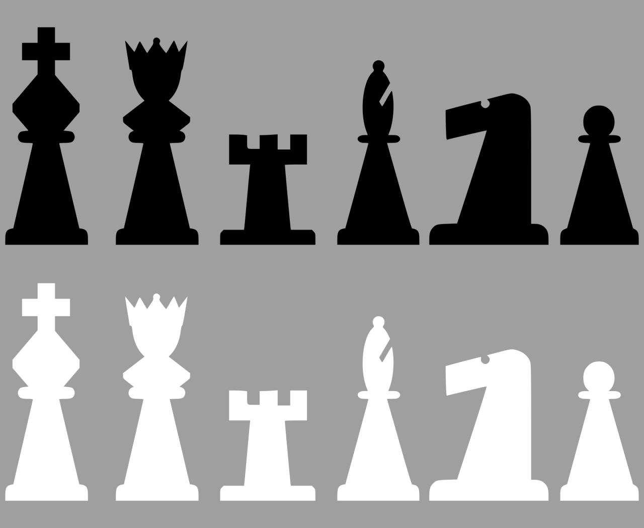 Clipart - 2D Chess set - Pieces 2 Clipart - 2D Chess set - Pieces 2